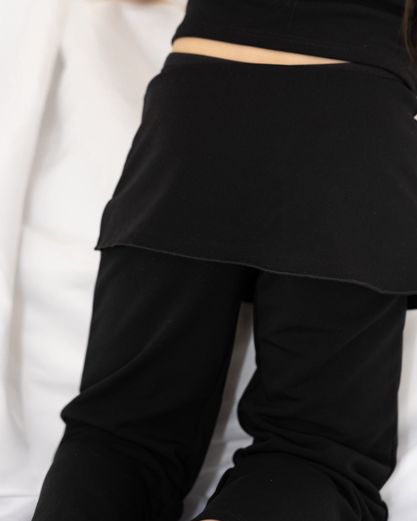 Skirt Detail Trousers